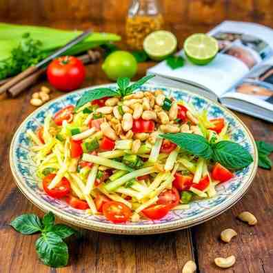 Zesty Bok Lahong - Cambodian Papaya Salad Recipe